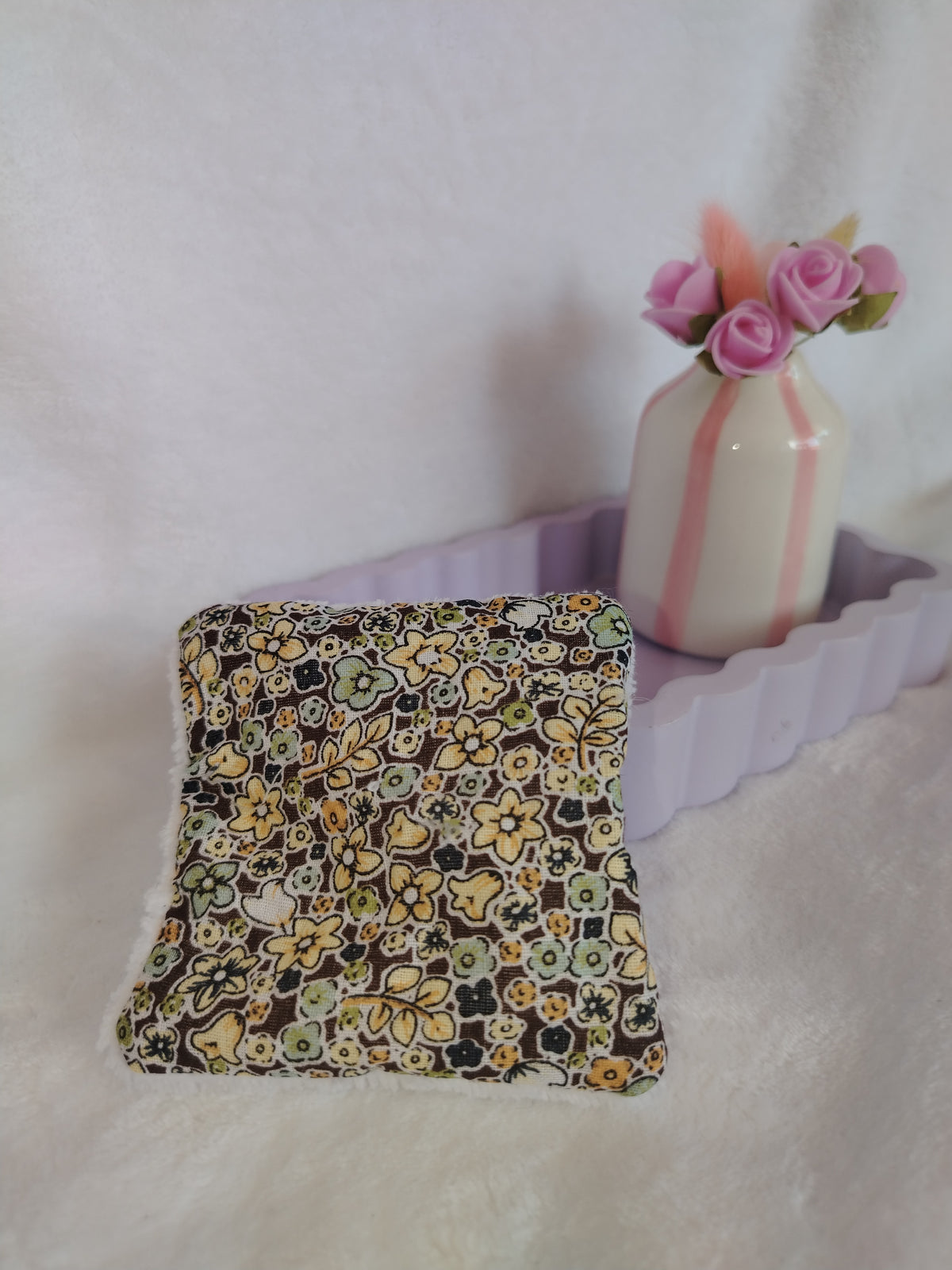 Coton démaquillant réutilisable bio – Collection Pièces uniques – Fait main en France